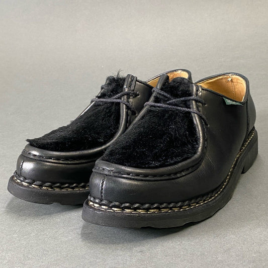 1g28 Paraboot パラブーツ MICHAEL ミカエル チロリアンシューズ 4 1/2 ブラック レザー ハラコ 革靴