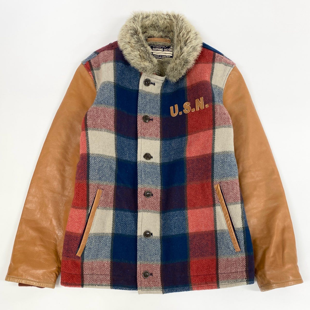 75j29 AVIREX アヴィレックス N-1 プライベートジャケット デッキジャケット アウター 6132040 XLサイズ マルチカラー メンズu02t