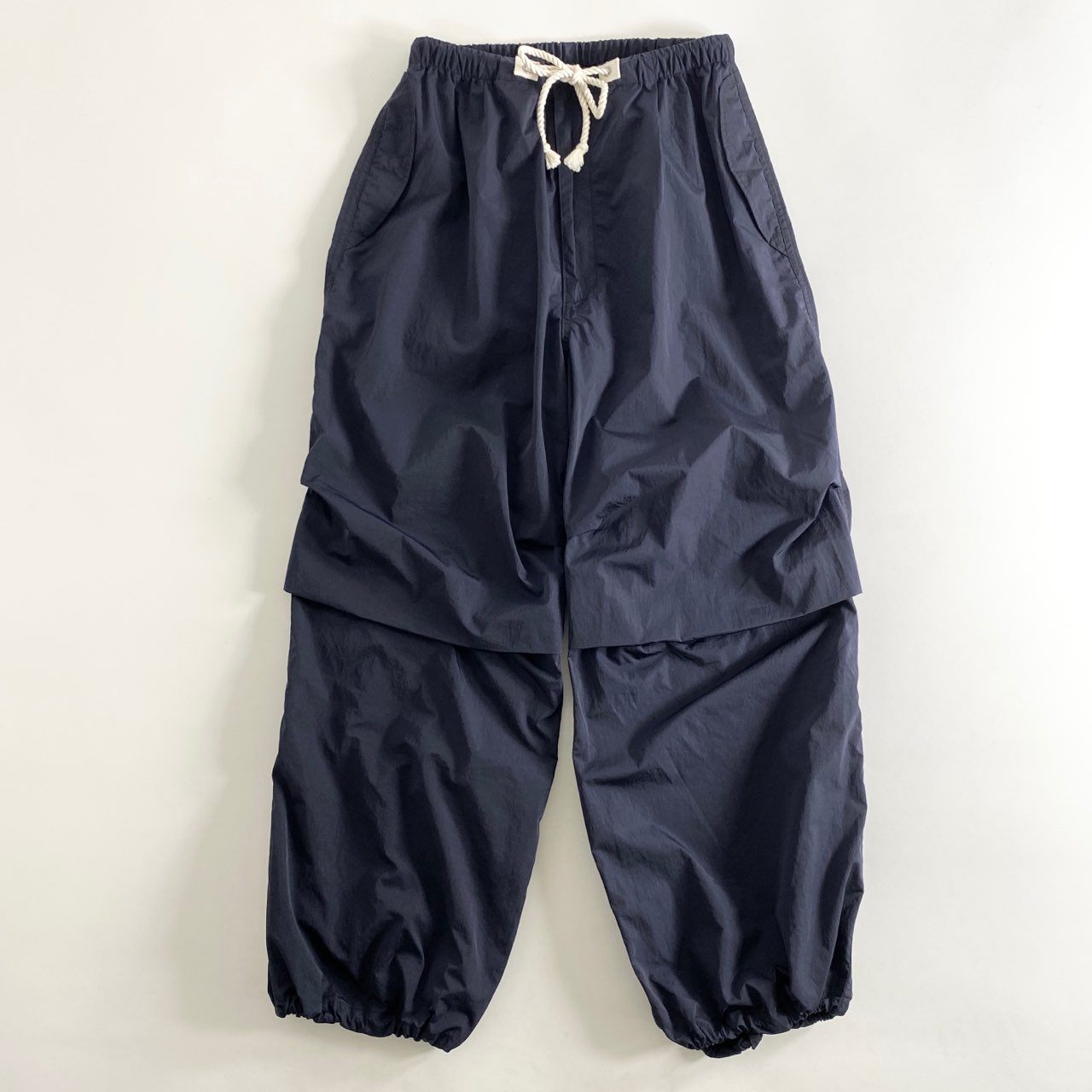 21h7 SOUMO ソウモ 日本製 NYLON OVER PANTS ナイロンオーバーパンツ イージー ボトムス 16-SP-04-DNV 01 ダークネイビー ナイロン