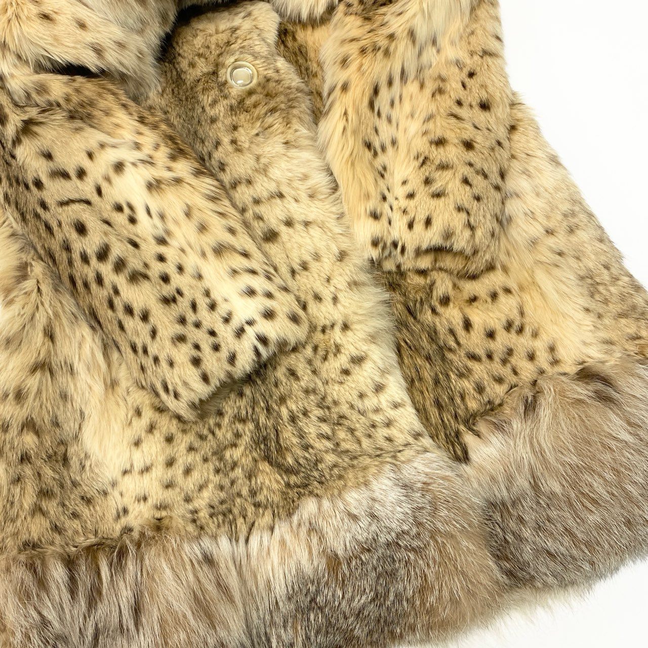 67a24 《超希少》 EMBA エンバ リンクスキャット 超ロングコート サイズF 最高級本毛皮 Lynx Cat Long Coat ボブキャット Bobcatt18r