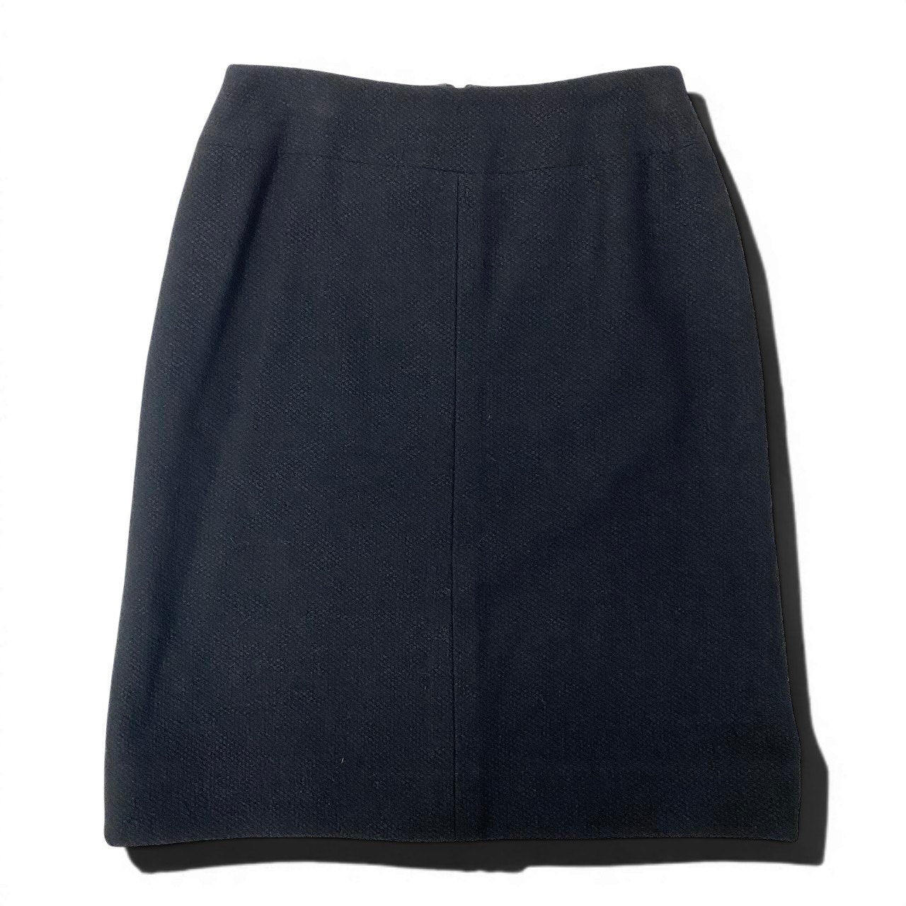 Cd23 CHANEL BOUTIQUE シャネル 1997年 ウールスカート 膝丈スカート  サイズ40 ブラック レディース 女性服u02t