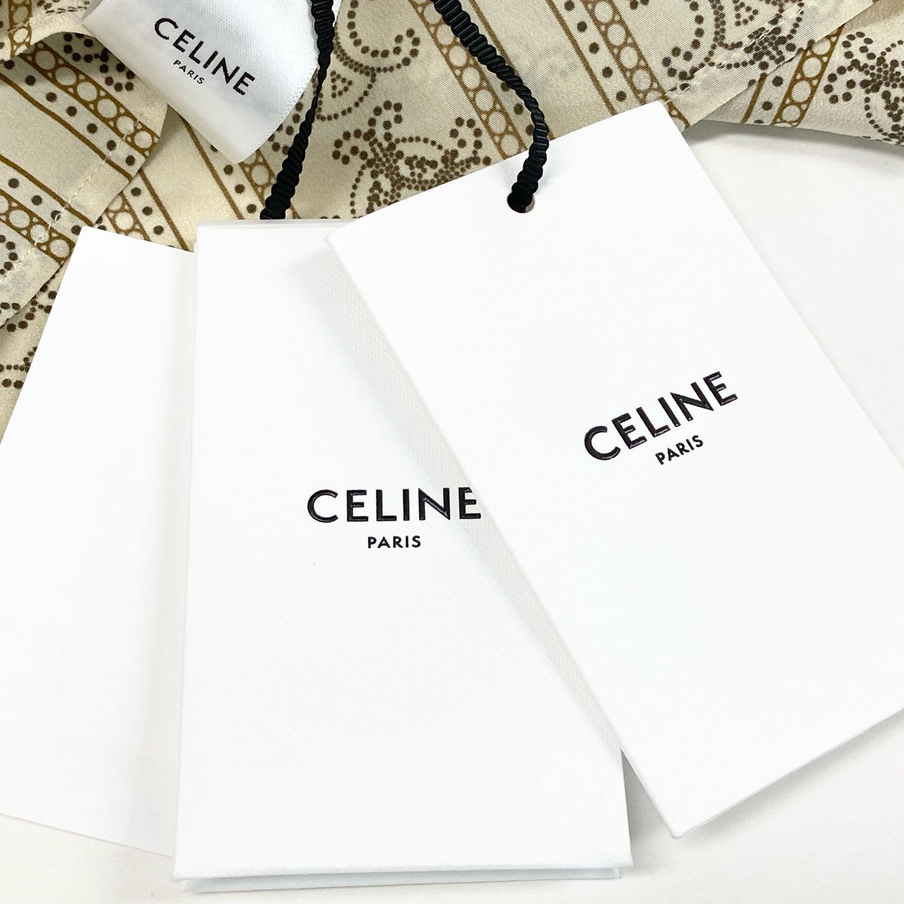 35e2 【新品】2024SS CELINE セリーヌ クレープ ド シーヌ フリルブラウス 長袖フリルシャツ トリオンフ サイズ38 シルク100 レディース 女性用 トップス シルクシャツ