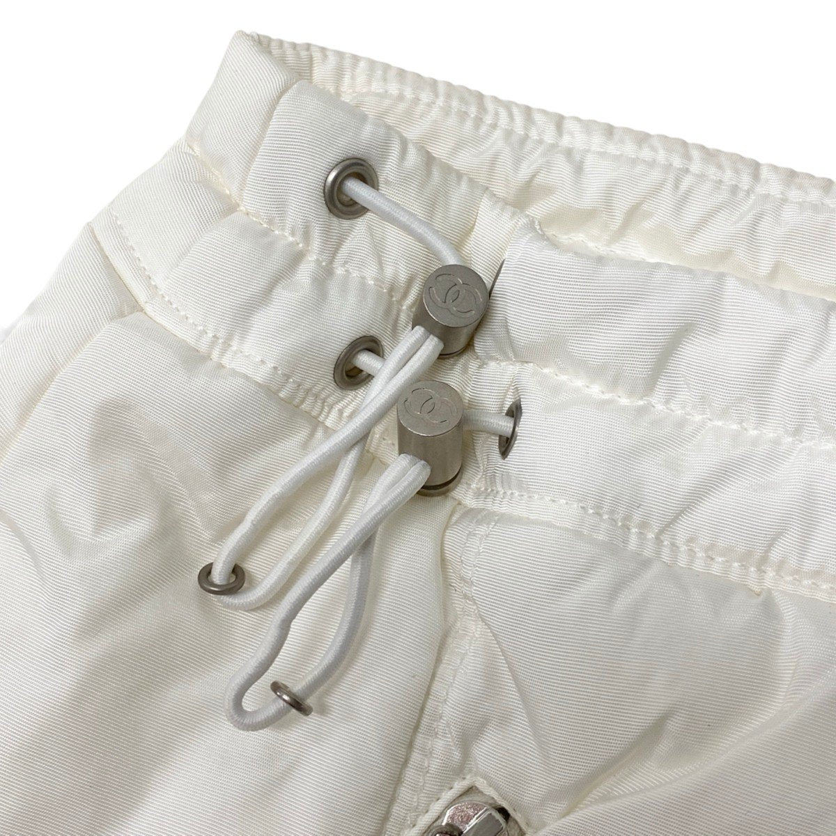 i13 CHANEL SPORT シャネルスポーツ 00A ココマーク キルティングスカート Vintage CC Quilting Skirt P16393 サイズ34 ホワイトt18r