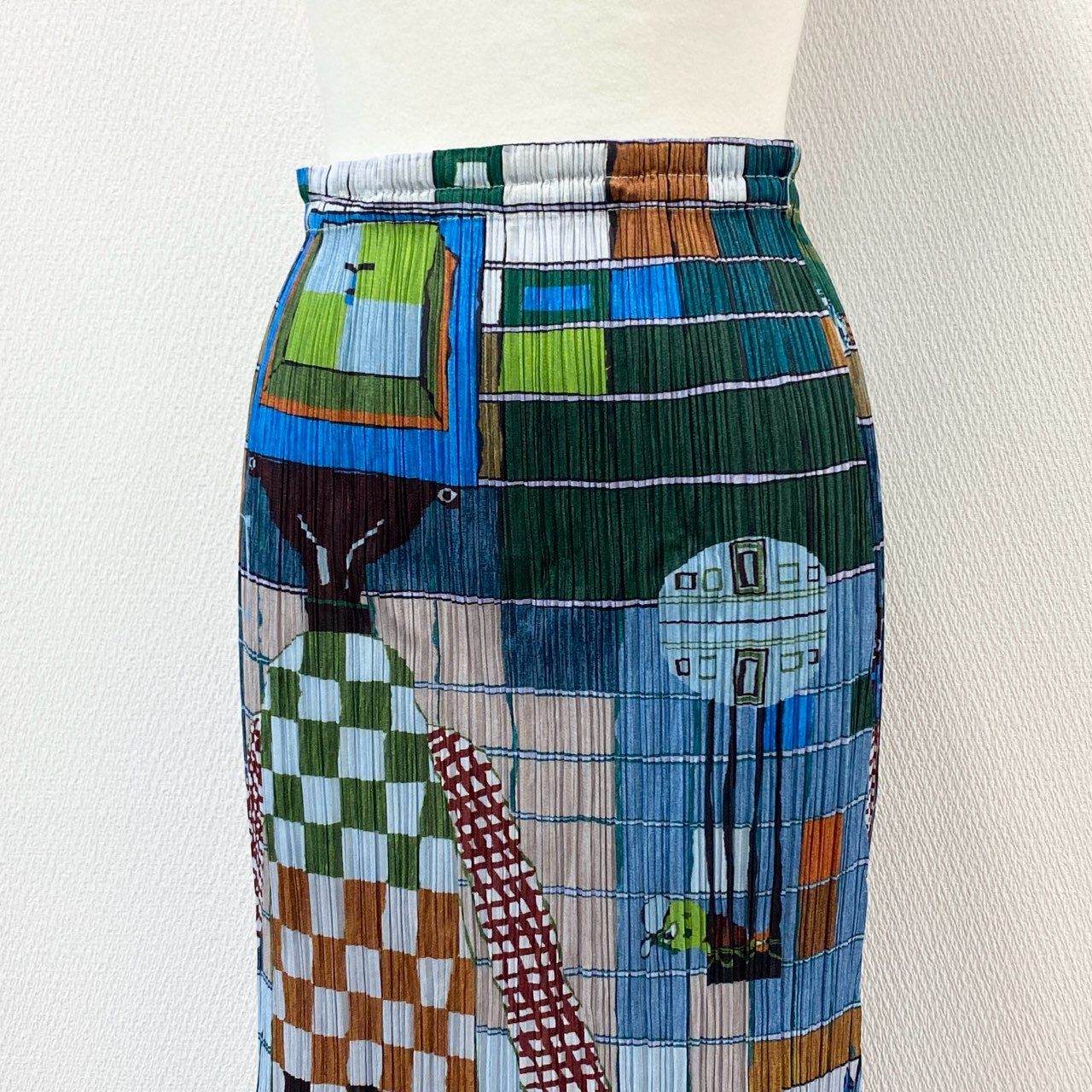 2f6 PLEATS PLEASE ISSEY MIYAKE プリーツプリーズ イッセイミヤケ グラデーション プリーツロングスカート 総柄プリント 日本製 PP14-JG145 3 マルチカラー