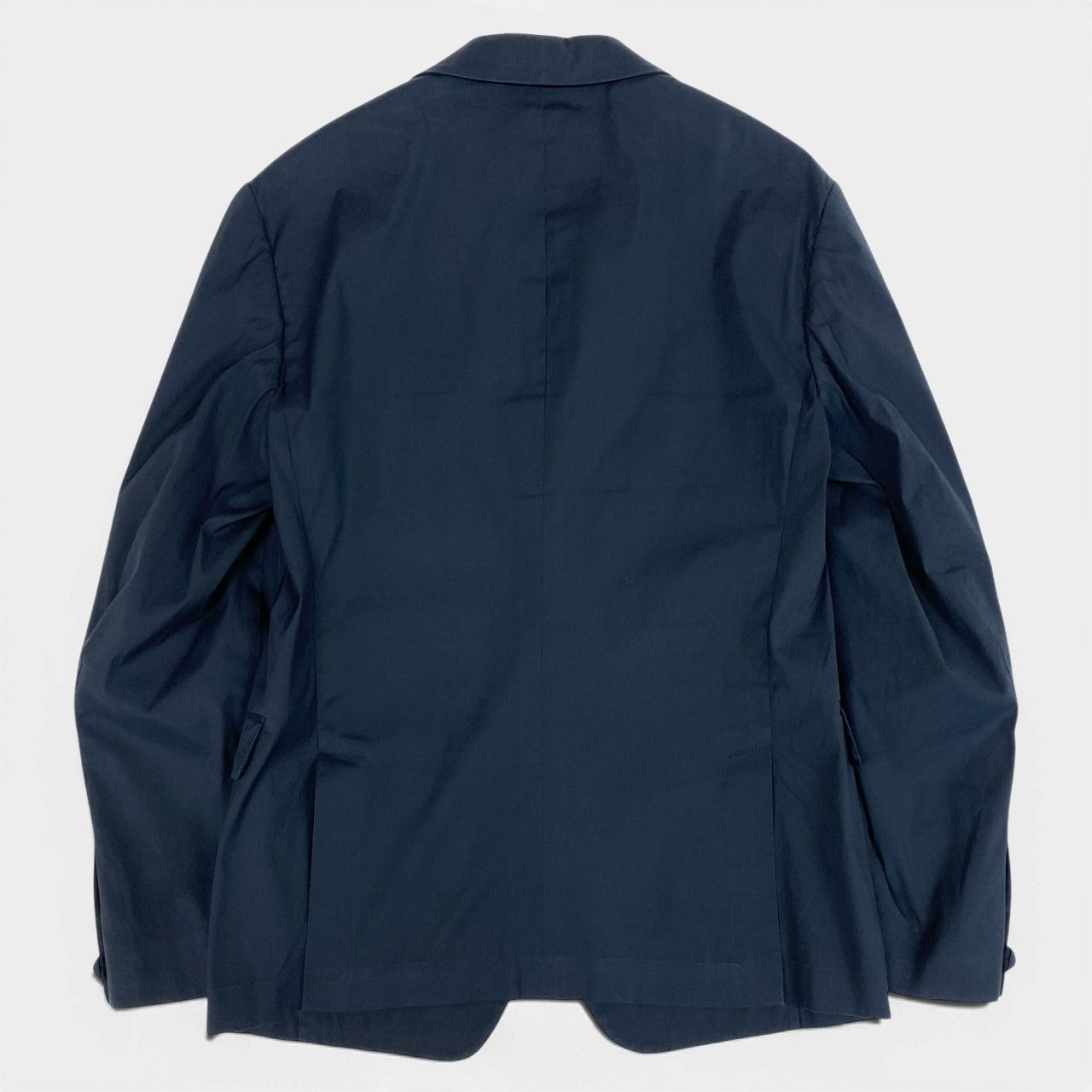 53a19 PRADA プラダ テーラードジャケット アンコンジャケット 伸縮ストレッチ メンズ 紳士服 SD119 S211 Z21 サイズ48 ネイビーo07t