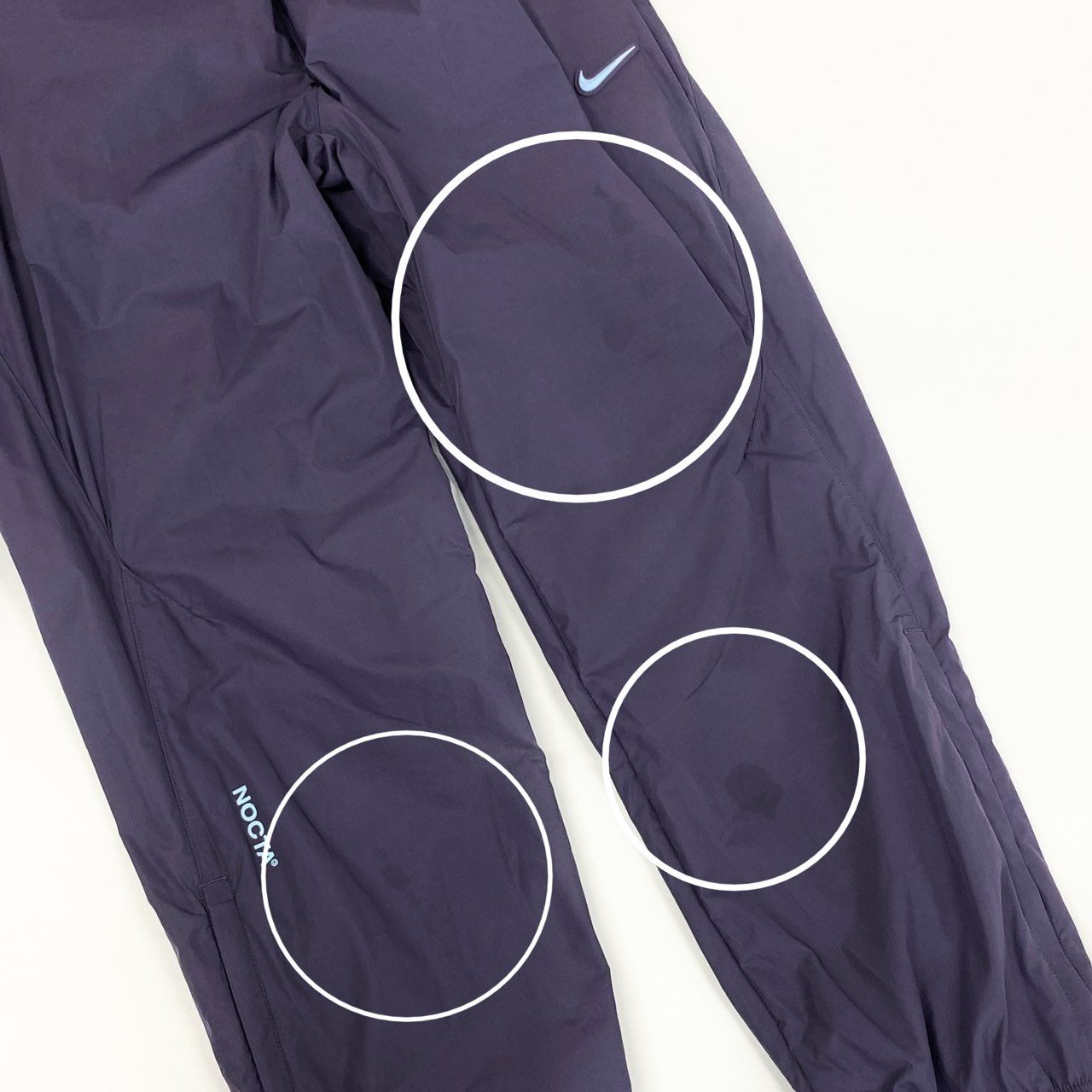 57f6 NIKE x NOCTA ナイキ ノクタ コラボ NRG DY TRACK JACKET PANT セットアップ トラックジャケット パンツ ボトムス DO2807-573 Lサイズ パープル ダークレーズン ナイロン