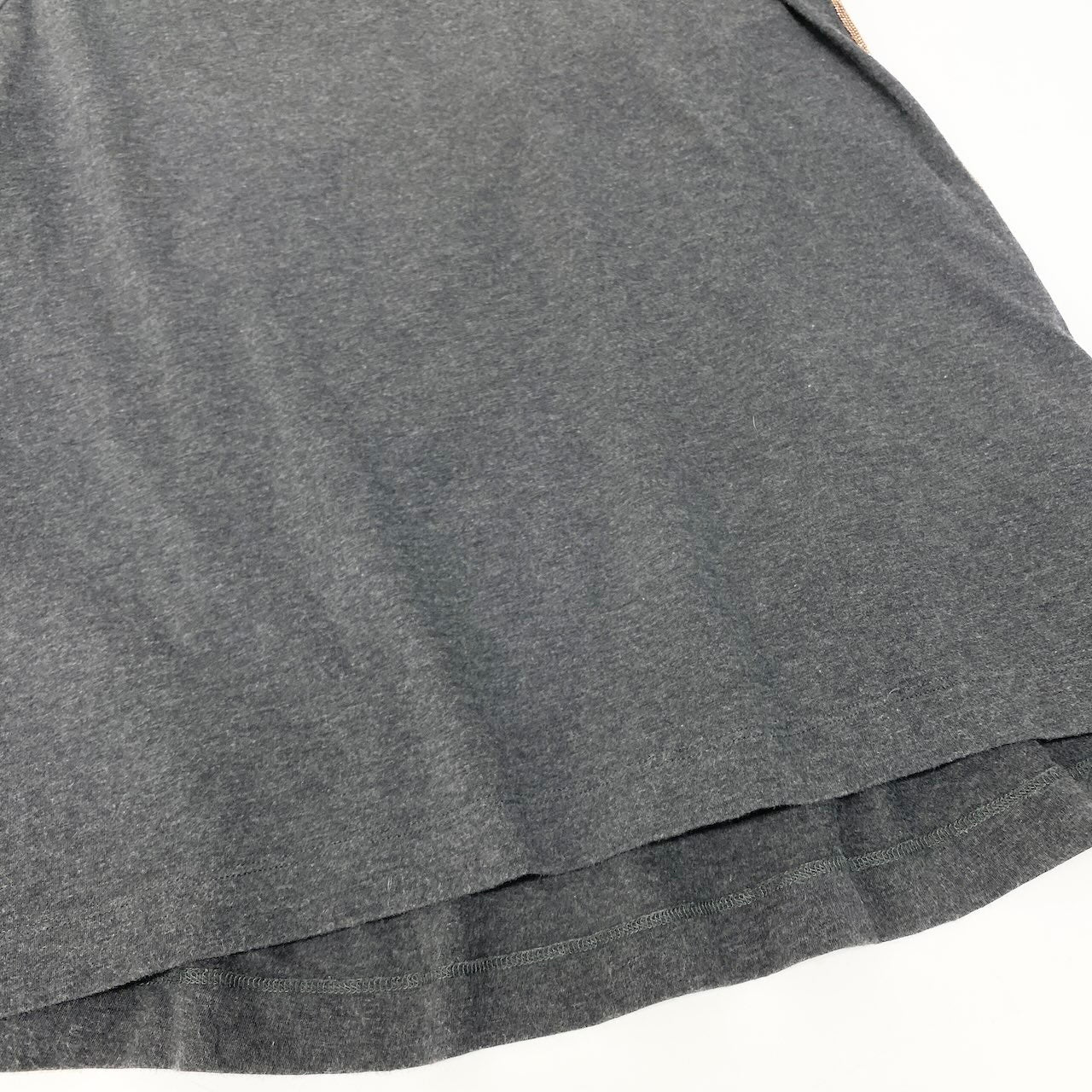 79c26 BRUNELLO CUCINELLI ブルネロクチネリ ノースリーブTシャツ ノースリーブカットソー ビーズ パイピング トップス Sサイズ グレー レディース 女性用u02t