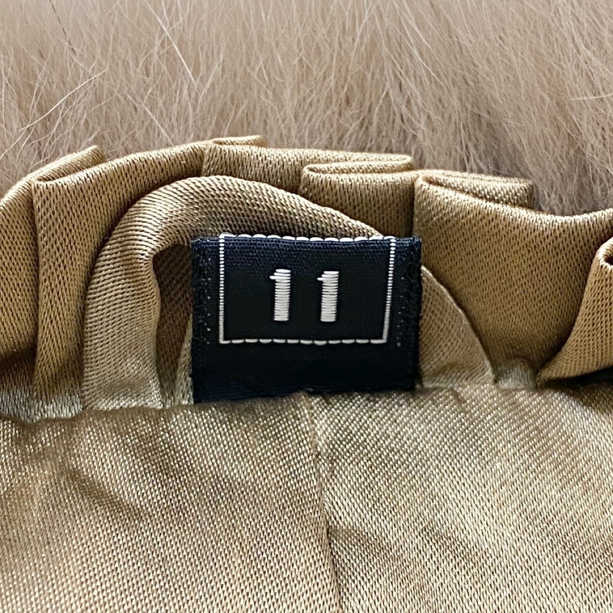 78h8 染め フォックスファー コート サイズF ベージュ 本毛皮 Dyed Fox Fur Coat Beiget18r