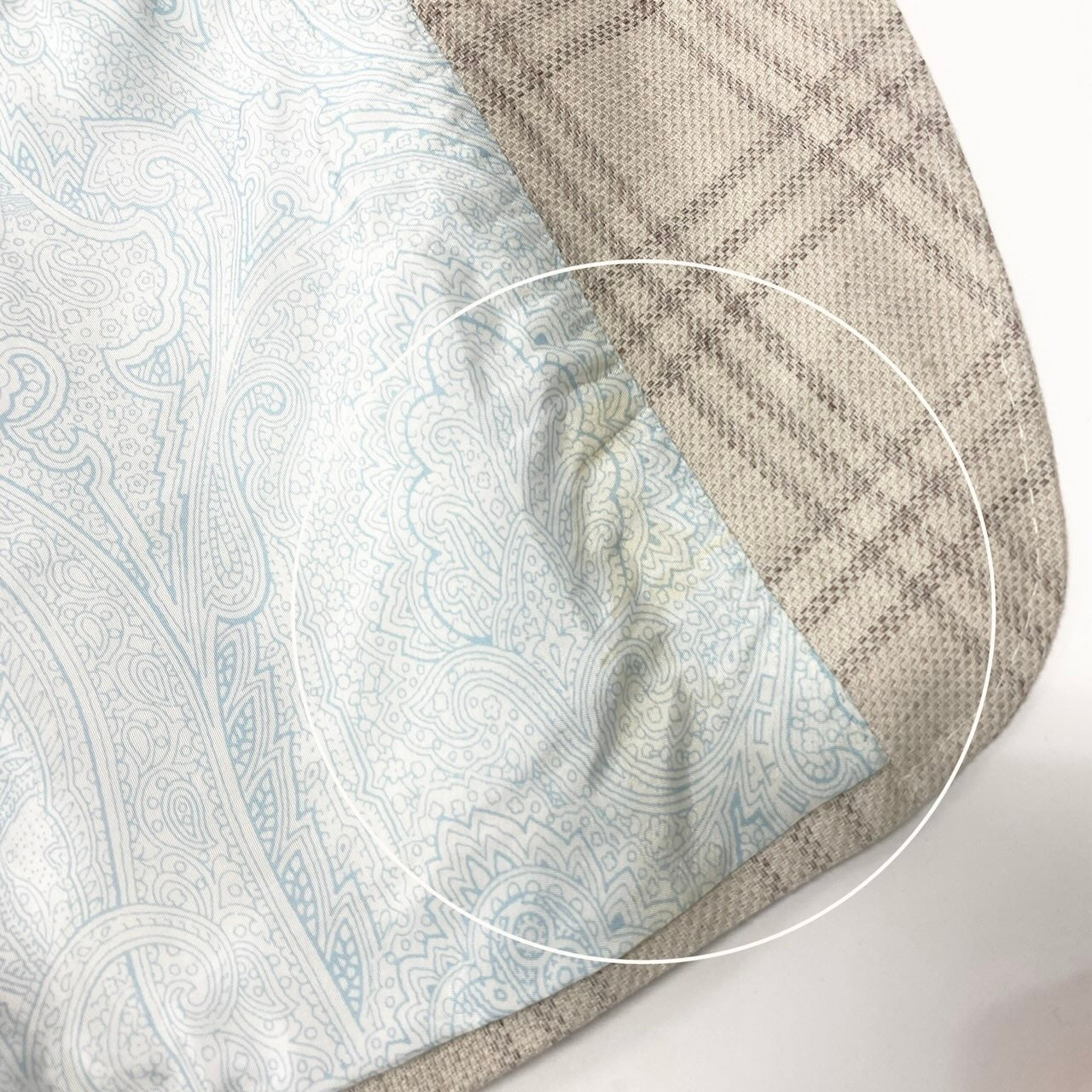 48c18 ETRO エトロ テーラードジャケット チェック柄 裏地ペイズリー柄 イタリア製 コットンリネン混 メンズ 男性用 52 ベージュ系u02t