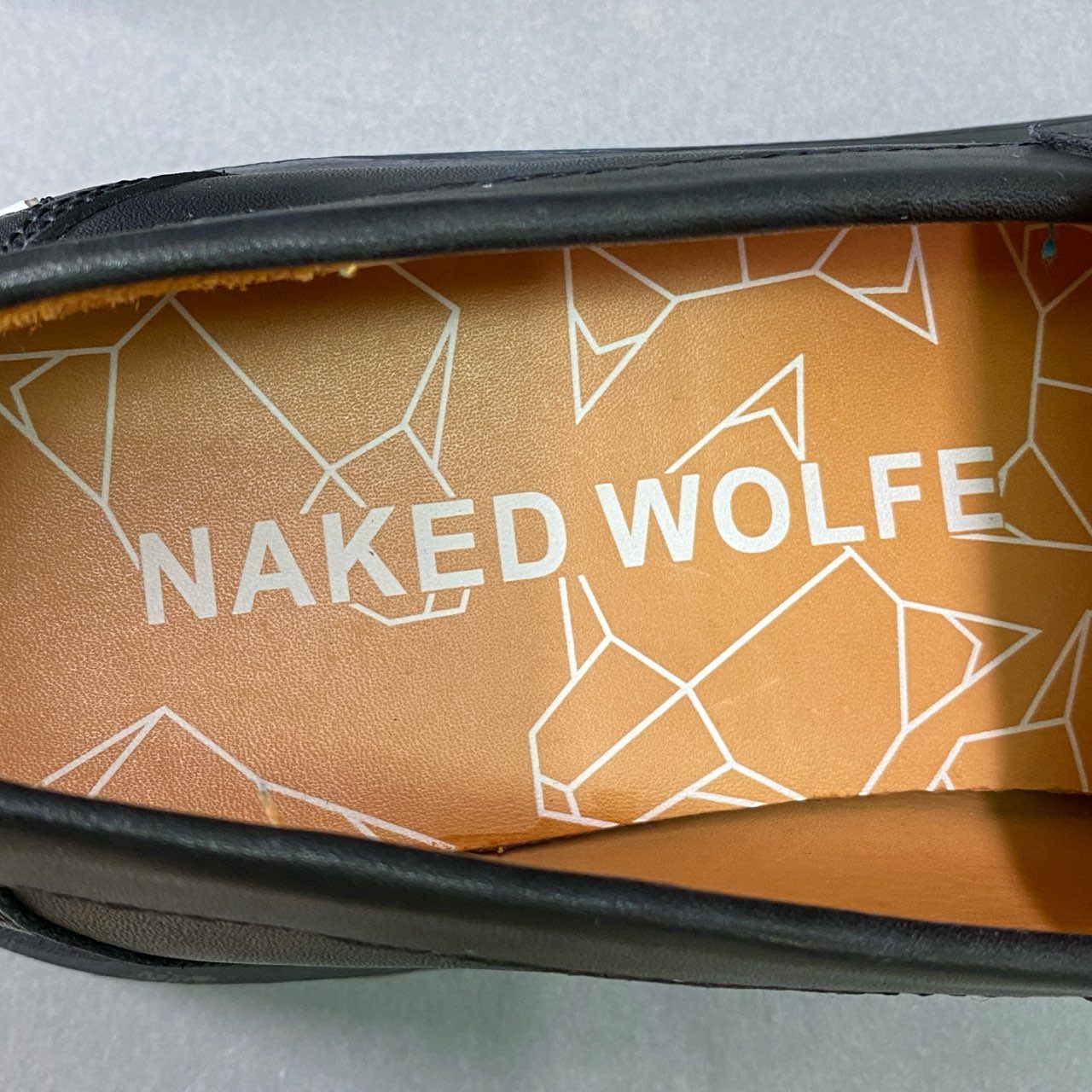 1k13 NAKED WOLFE ネイキッドウルフ AMALFI 厚底 チェーンローファー 42 約26.5cm ブラック レザー 喜平 革靴 シューズ