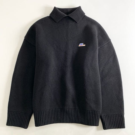 9i4 ADER ERROR アーダーエラー 19AW TRUCK LOGO KNIT TOP セーター F ブラック トラックロゴ ニットトップ