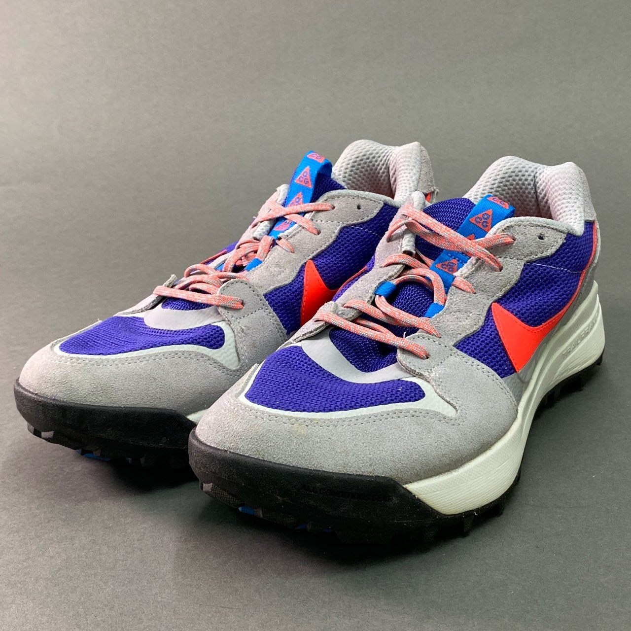 4f27 NIKE ナイキ ACG LOW CATE ローケイト  28.5cm グレー ブルー シューズ TRAIL FRAME