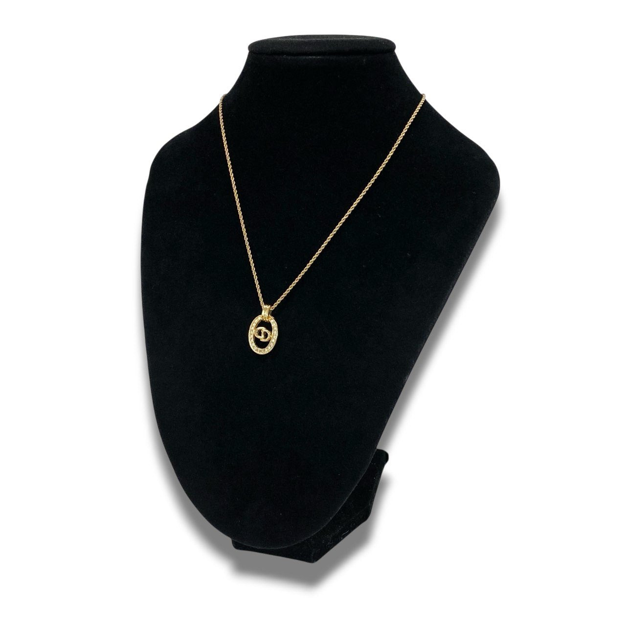 c3 Christian Dior クリスチャンディオール necklace and earring set with CD logo and rhinestonesta2