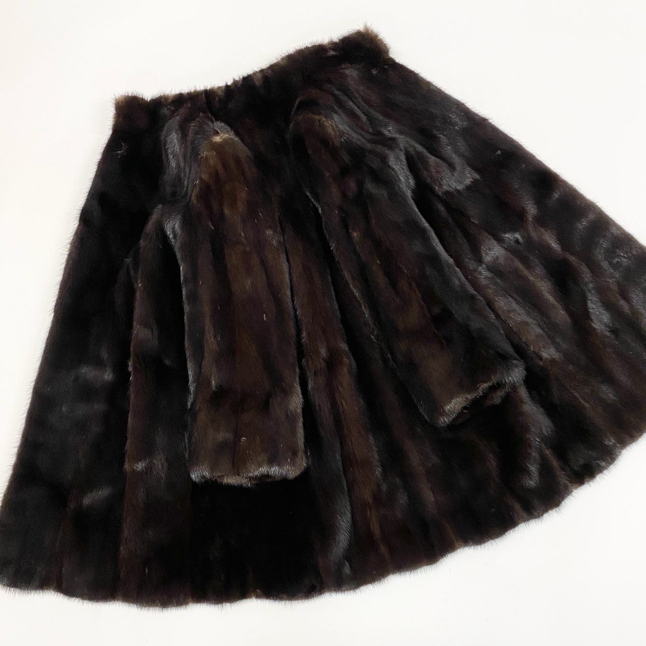 6a21 ANDRE CIGANER デミバフミンク ロングコート サイズF ブラウン 本毛皮 Mink Fur Long Coatt18r