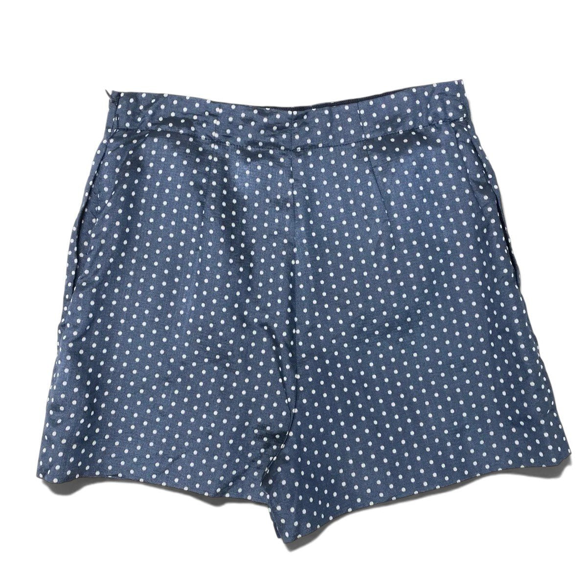 Ih1 【極美品】Christian Dior ショートパンツ ドット柄 イタリア製 141P62A7631 42サイズ ネイビー 画像参照 レディース 女性用k02i