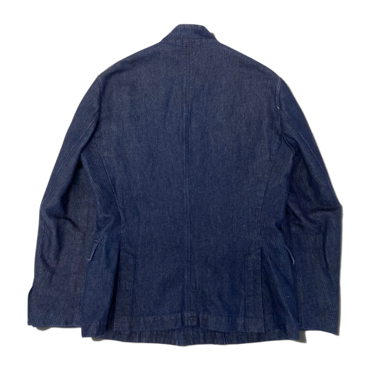 78j8 GIORGIO ARMANI ジョルジオアルマーニ 黒タグ スタンドカラー ジップアップ デニムジャケット サイズ48 本切羽 インディゴt18r