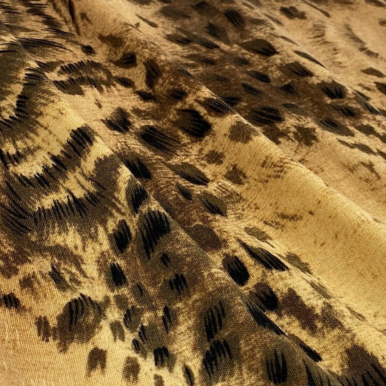 69L17 【美品】LEONARD レオナール 長袖ワンピース ロングワンピース ロングスリーブ レオパード 総柄 ドレス Mサイズ程度 ブラウン系 レディースu02t