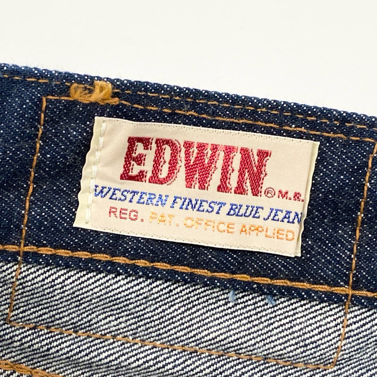 15h29 《美品》EDWIN エドウィン ストレートパンツ デニム ジーンズ ボトム パンツ コットン  EBF100 32サイズ インディゴ メンズ 男性用u02t
