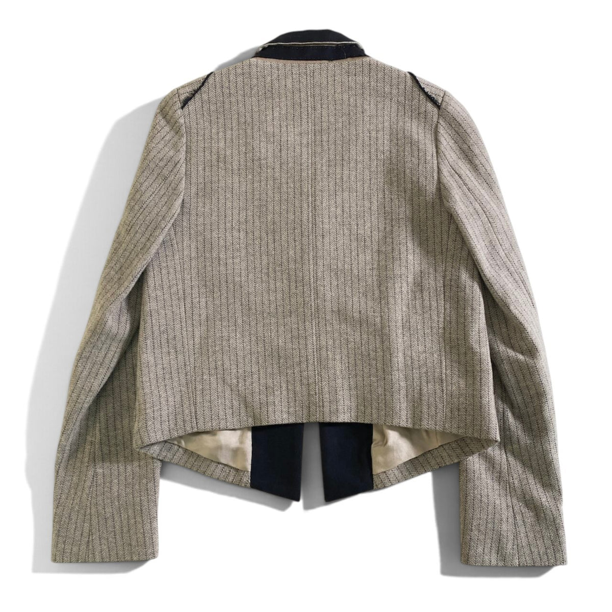 93j23 Chloe クロエ 2005年 フィービー期 スパンコール装飾 テーラードジャケット 38 グレージュ ウール フランス製 アーカイブu02t