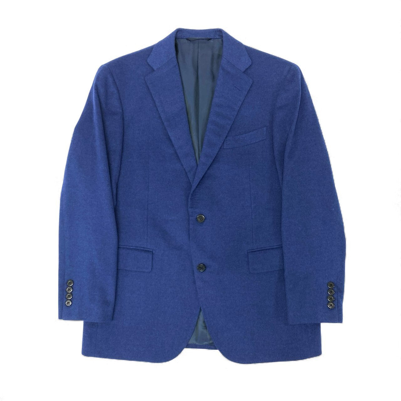 66l1 《美品》 mila schon ミラショーン カシミヤジャケット テーラードジャケット 2B メンズ 紳士服 ブルー カシミア100％u02t