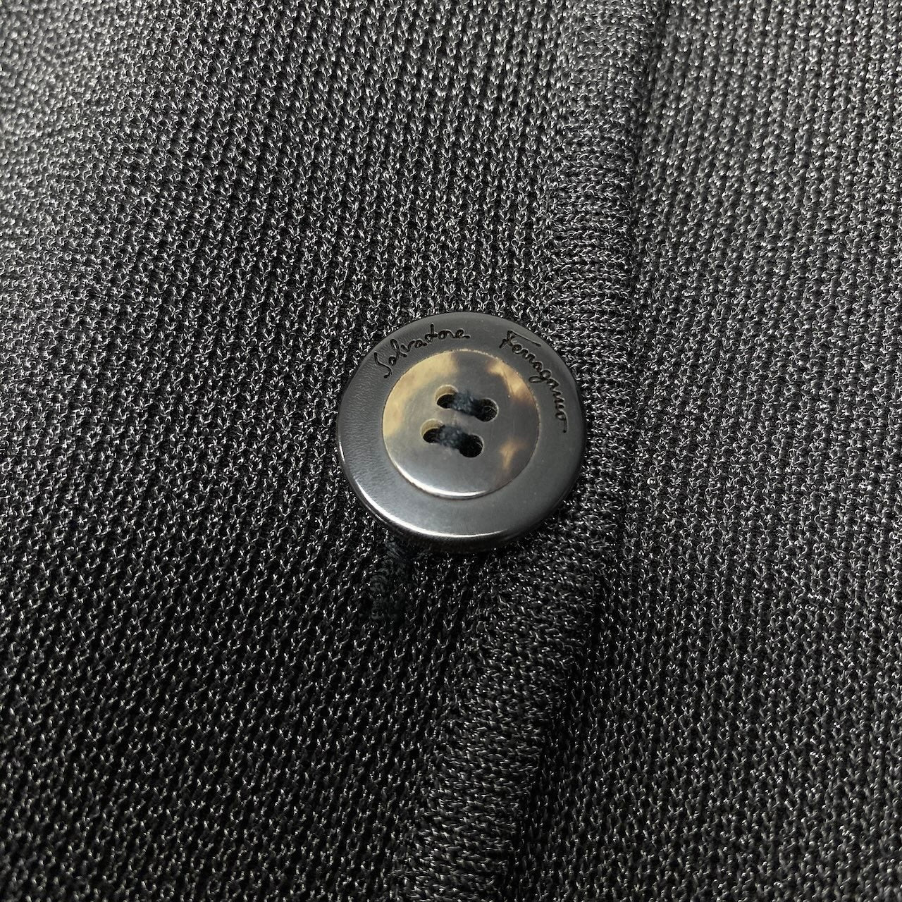80e12 Salvatore Ferragamo サルヴァトーレフェラガモ ニットジャケット ロングスリーブ カーディガン ラメニット  大きいサイズ XL ダークグレー レディース 女性服o07t