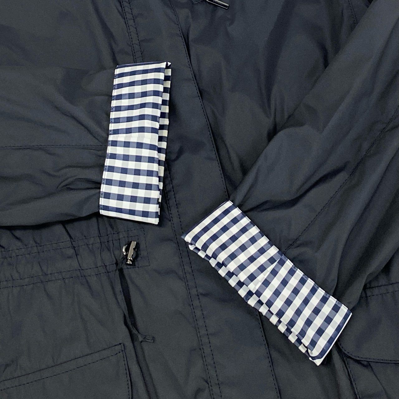 58i11 Aquascutum アクアスキュータム 2点セット ナイロンジャケット ドロストジャンパー ベスト ジレ ライナー付き レディース 女性用 1454100-39 12 ブラックu02t