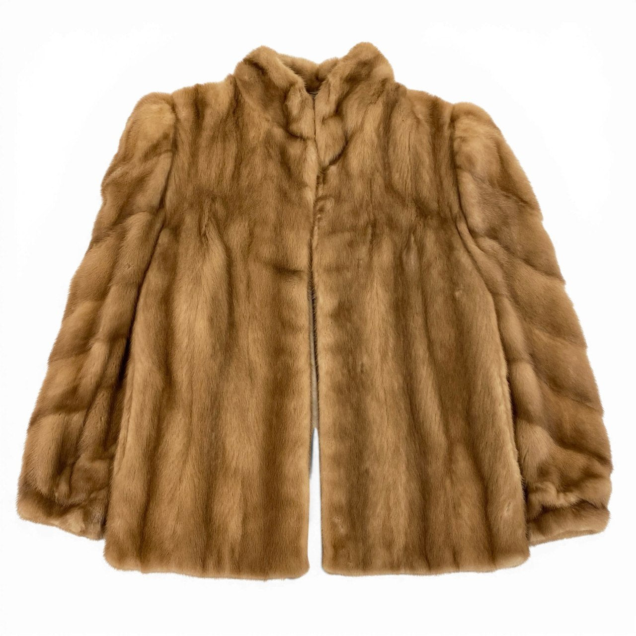 51a21 パステルミンク ミンクコート 斜め段 レディース 女性用 サイズ11 ライトブラウン系 ミンクファー 本毛皮u02t