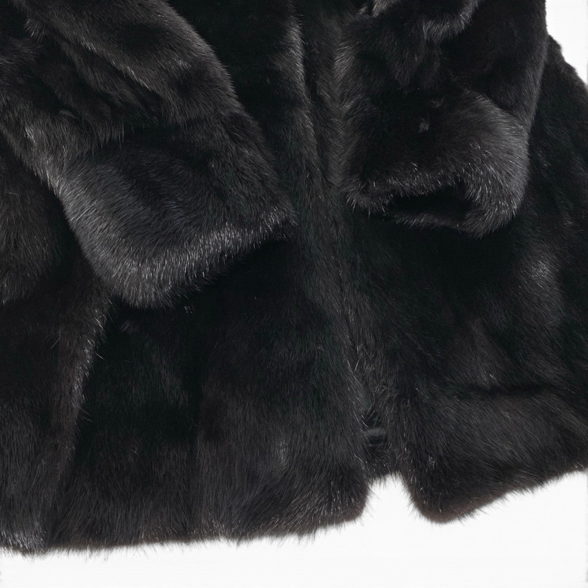 69i24 Malvoisie ダークミンク ロングコート サイズ13 ブラック 本毛皮 Dark Mink Fur Long Coat リアルファーt18r