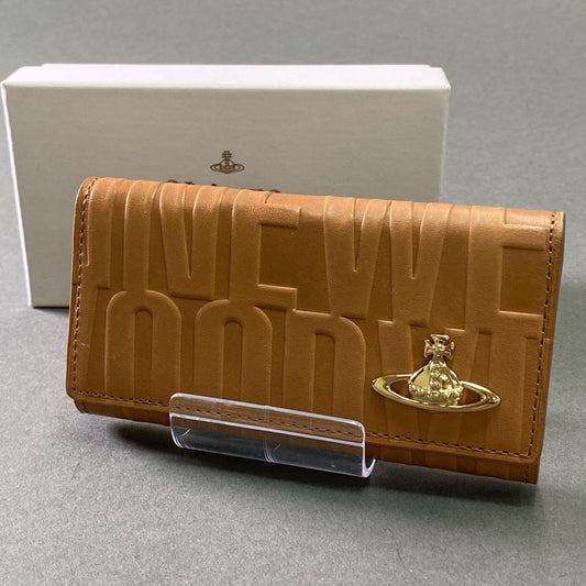 f9 Vivienne Westwood ヴィヴィアンウエストウッド ORB オーブ 4連キーケース キャメル レザー 小物 アクセサリー 牛革 本革 箱付き