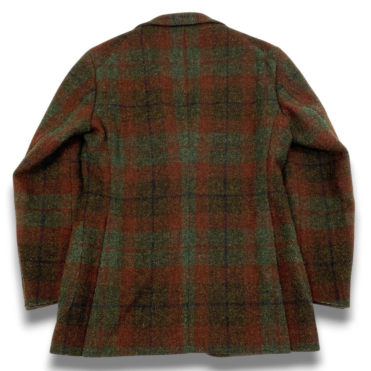 12b20 《美品》 TAGLIATORE タリアトーレ ハリスツイード生地 テーラードジャケット ツイードジャケット 44 グリーン オレンジ ウール メンズu02t