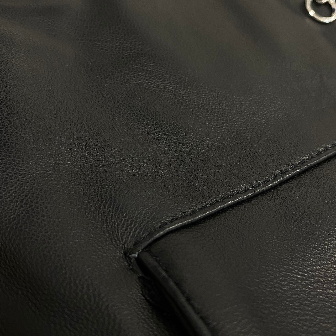 24e14 【美品】JACKROSE ジャックローズ ダブルライダースジャケット レザージャケット 21AW-JRB01 3サイズ ブラック 羊革 メンズ 男性用k02i
