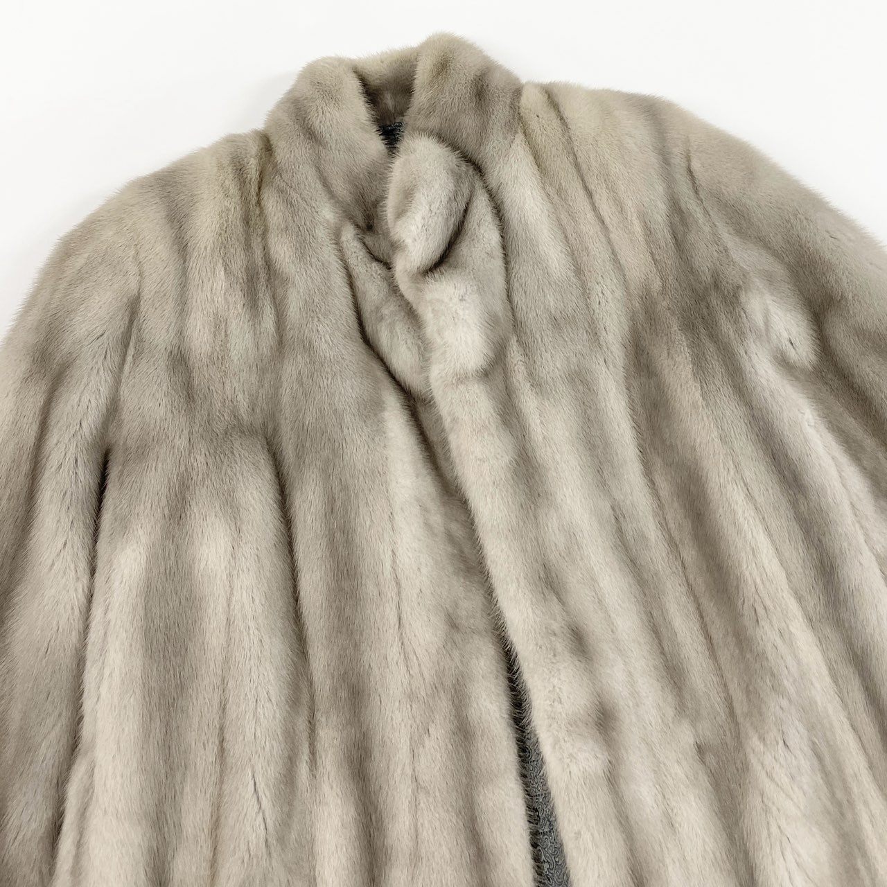 8b22 AMERICAN FUR AWARDS アメリカンファーアワード 4つ星 サファイアミンク ロングコート サイズ11 シルバーグレー 最高級毛皮 Mink Fur Long Coatt18r