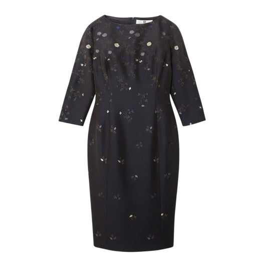 93h3 【美品】 GIVENCHY ジバンシィ 花柄刺繡 ロングワンピース ドレスワンピース サイズ36 ダークブラウン レディースu02t