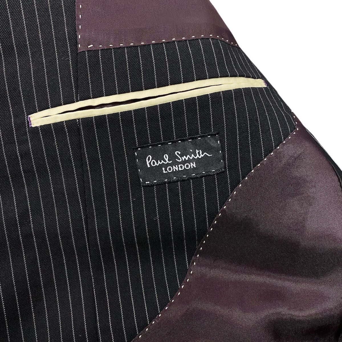 48j16 Paul Smith LONDON ポールスミス セットアップ シングルスーツ ストライプ サイズM ネイビー メンズ 紳士服u02t