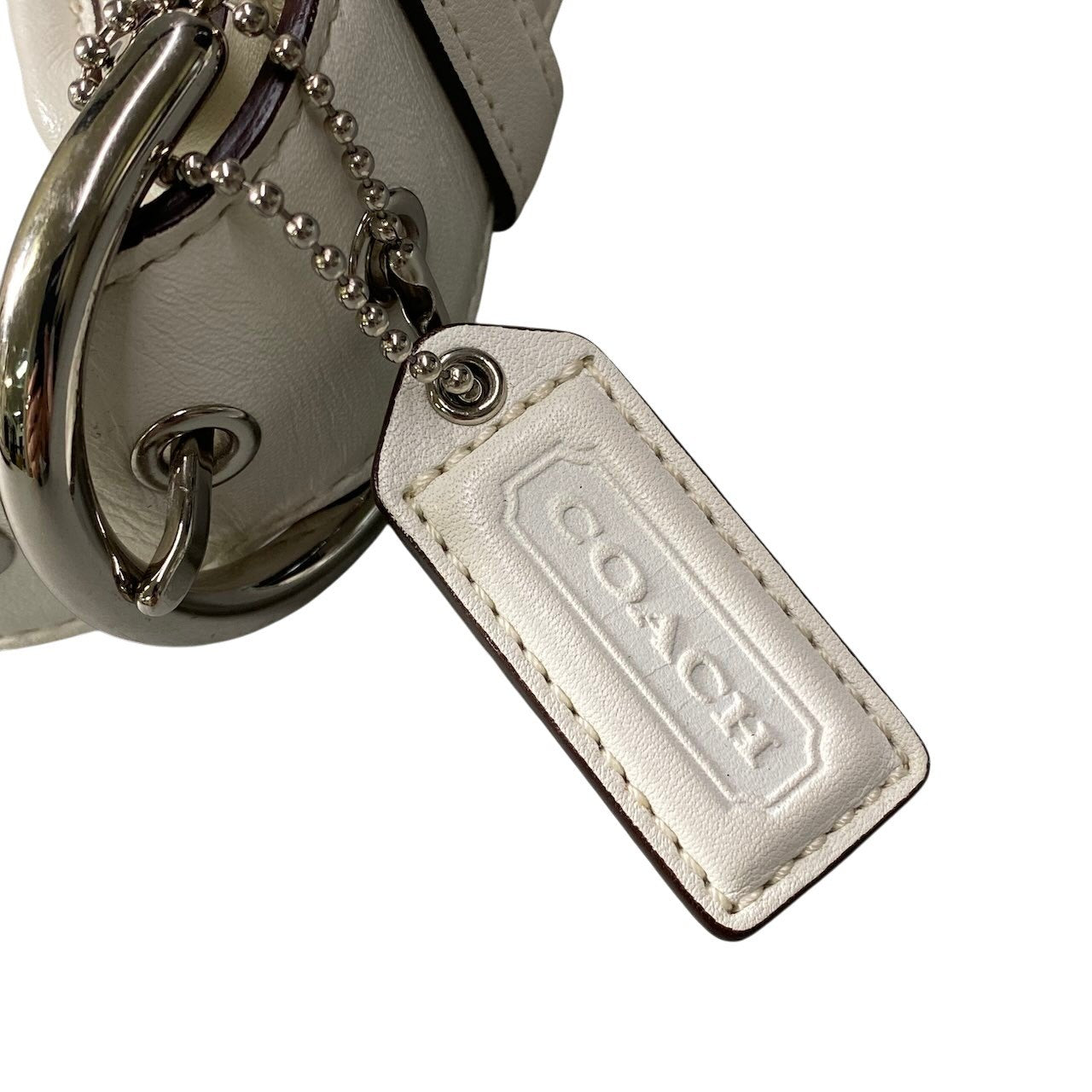 COACH コーチ ミニシグネチャー ワンショルダー ホーボーバッグ Mini Signature Hobo Bag 6351 ホワイト カバン 保存袋有t18r