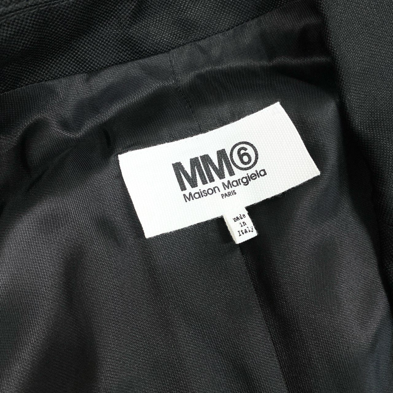 31k2 MM6 Maison Margiela エムエムシックス メゾンマルジェラ イタリア製 テーラードジャケット ブレザー S32BN0118 44 ブラック レディースo07t