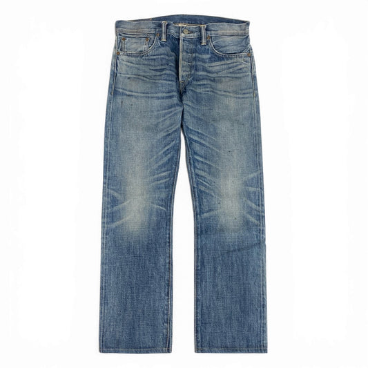 37L19 DOUBLE RL ダブルアールエル RRL ローストレート デニムパンツ R41RB05 31×30 インディゴ ブルー ジーンズ Ralph Lauren ラルフローレンt18r