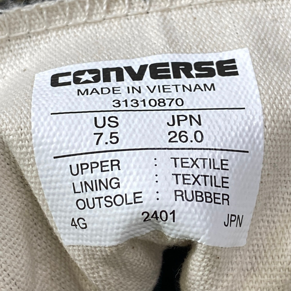 1g1 CONVERSE コンバース TTT MSW コラボ 限定モデル ハイカットスニーカー キャンバス GORE-TEX 31310870 26cm ブラック メンズ 紳士靴o07t