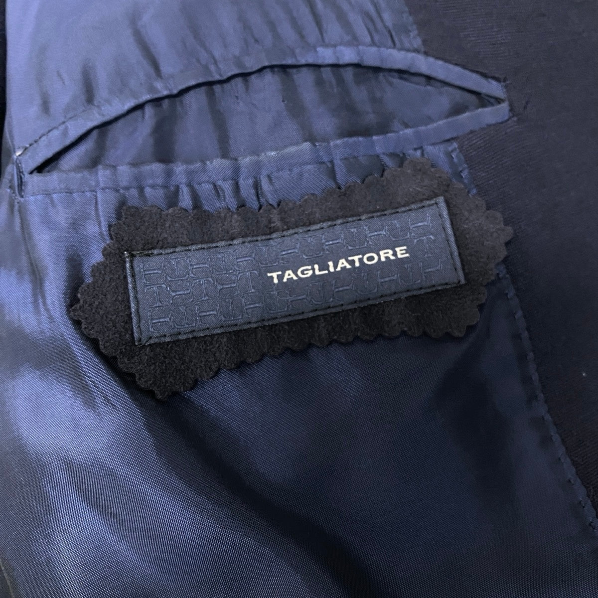 18f15 TAGLIATORE タリアトーレ サマージャケット テーラードジャケット アウター イタリア製 48サイズ ネイビー メンズ 男性用u02t