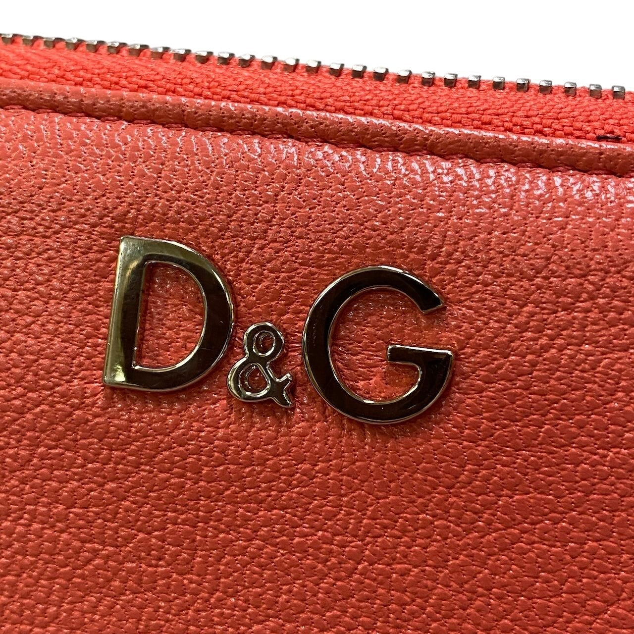 e16 D&G DOLCE&GABBANA ドルチェアンドガッパーナ 長財布 ラウンドジップウォレット レザー財布 ピンク系 レザー レディース 女性用u02t