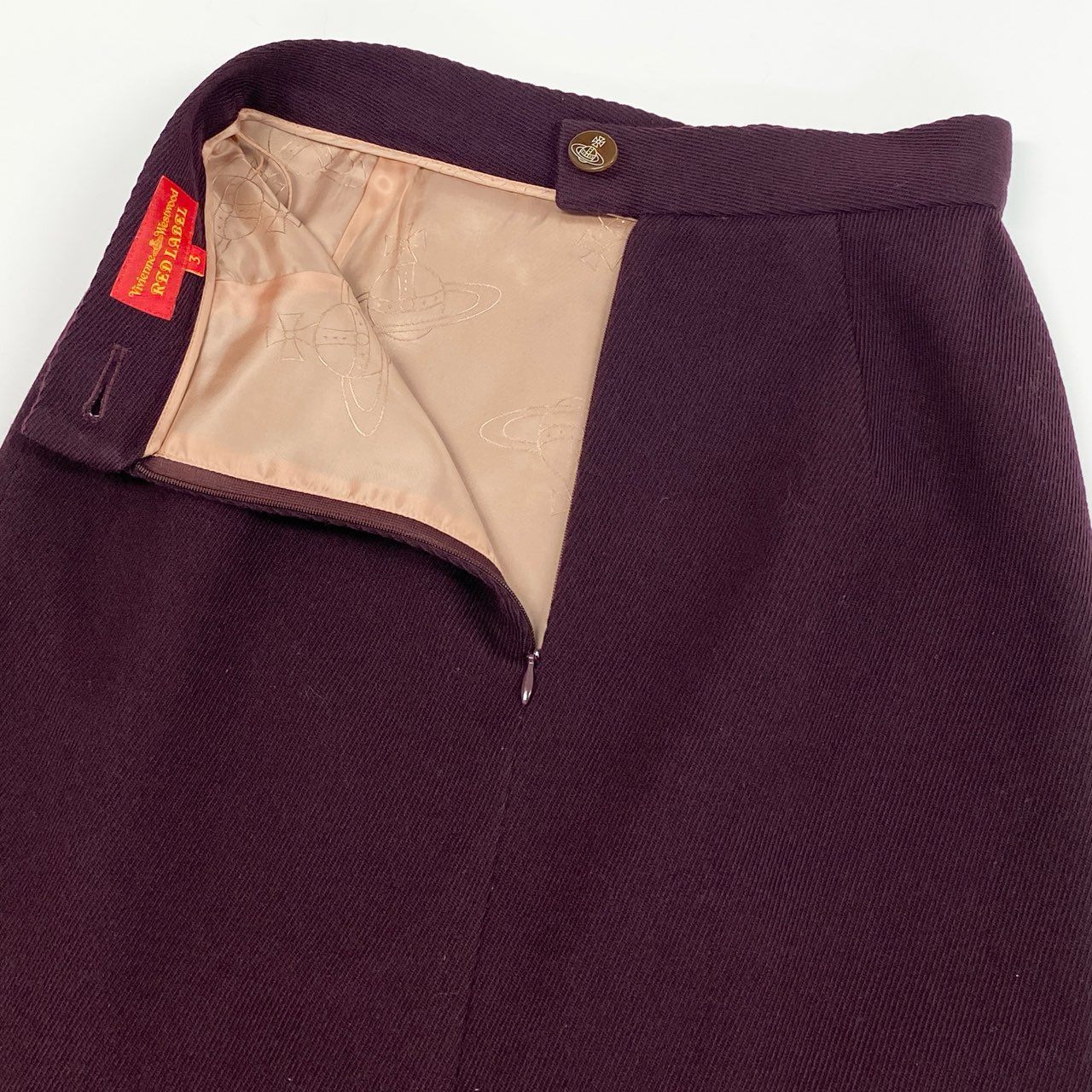 60j27《美品》Vivienne Westwood ヴィヴィアンウエストウッド スカートセットアップ ウール ジャケット スカート オーブ  357-01-47507 3サイズ ボルドー レディースu02t