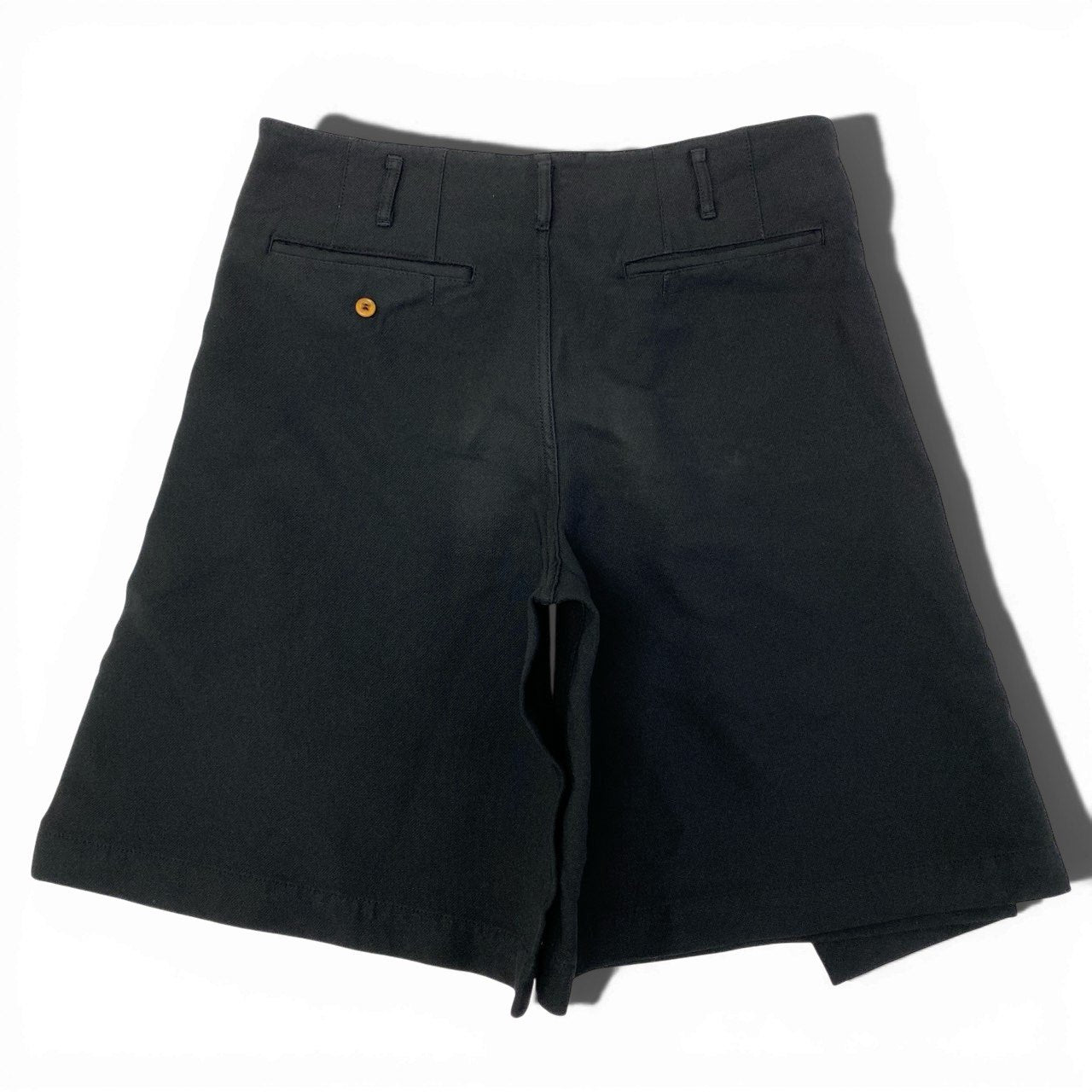 Aa21 COMME des GARCONS HOMME PLUS コムデギャルソンオムプリュス AD2015 変形ワイドショーツ ショートパンツ サイズS ブラック メンズ 男性用k02i