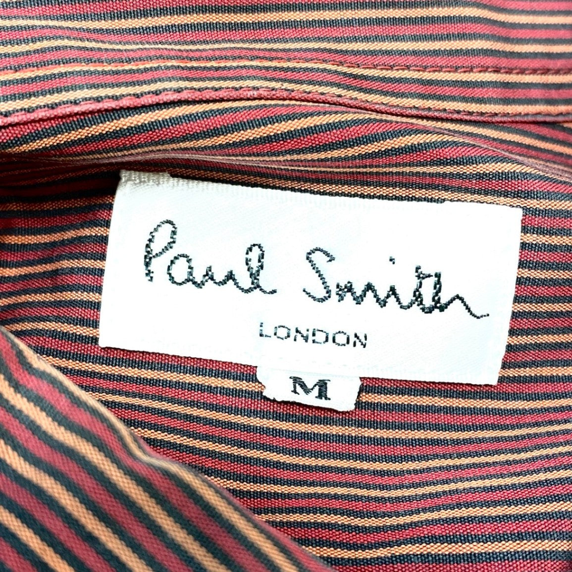 22f17 Paul Smith ポールスミス ロングスリーブシャツ ストライプ柄 サイズM マルチカラー コットン100％ メンズ 紳士服o07t
