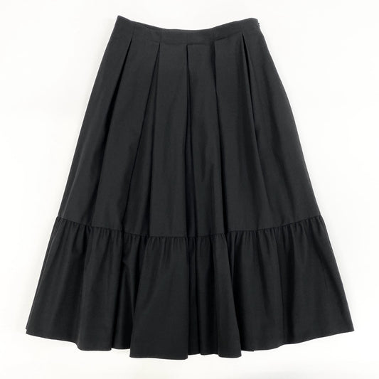 31i8 《美品》 FOXEY NEW YORK フォクシーニューヨーク Violette Skirt ヴァイオレットスカート フレアスカート膝下スカート 42840 38 ブラック レディース 22年k02i