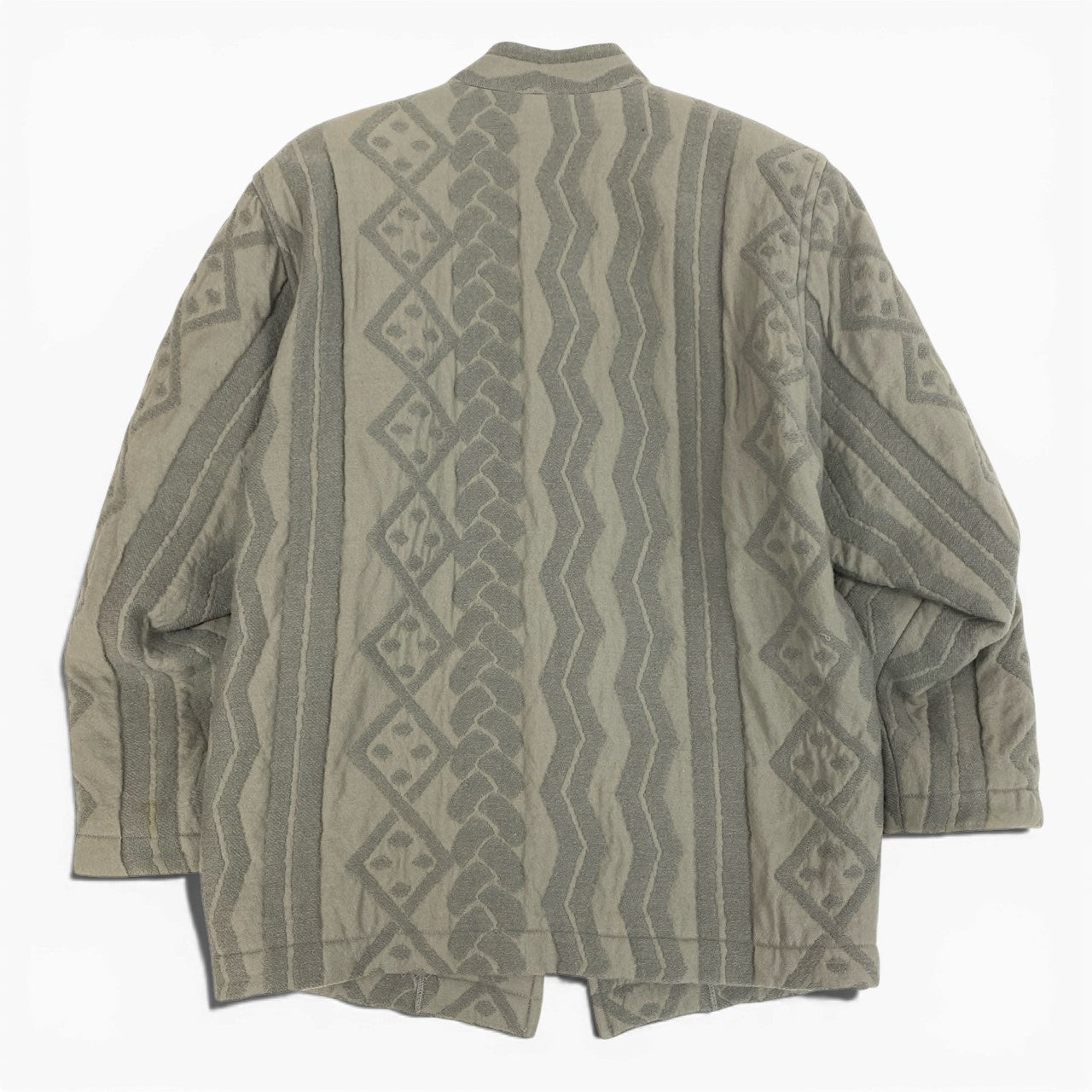 22a23 ISSEY MIYAKE イッセイミヤケ マルチジャガード コート ジャガード 筆タグ アーカイブ 7 グレー レディースu02t