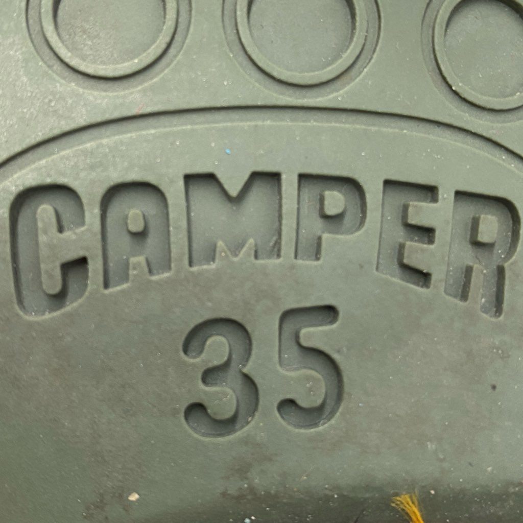 3e16 CAMPER カンペール スリッポンシューズ ツイードシューズ 35 レッド レディース 靴