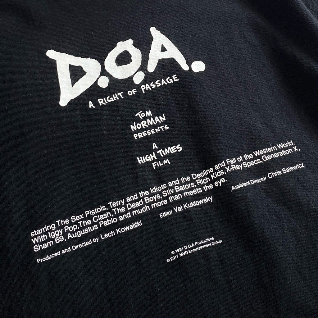 21g9 UNDER COVER アンダーカバー D.O.A. ジョニーロットン ピストルズ フォトTシャツ サイズM ブラック メンズ