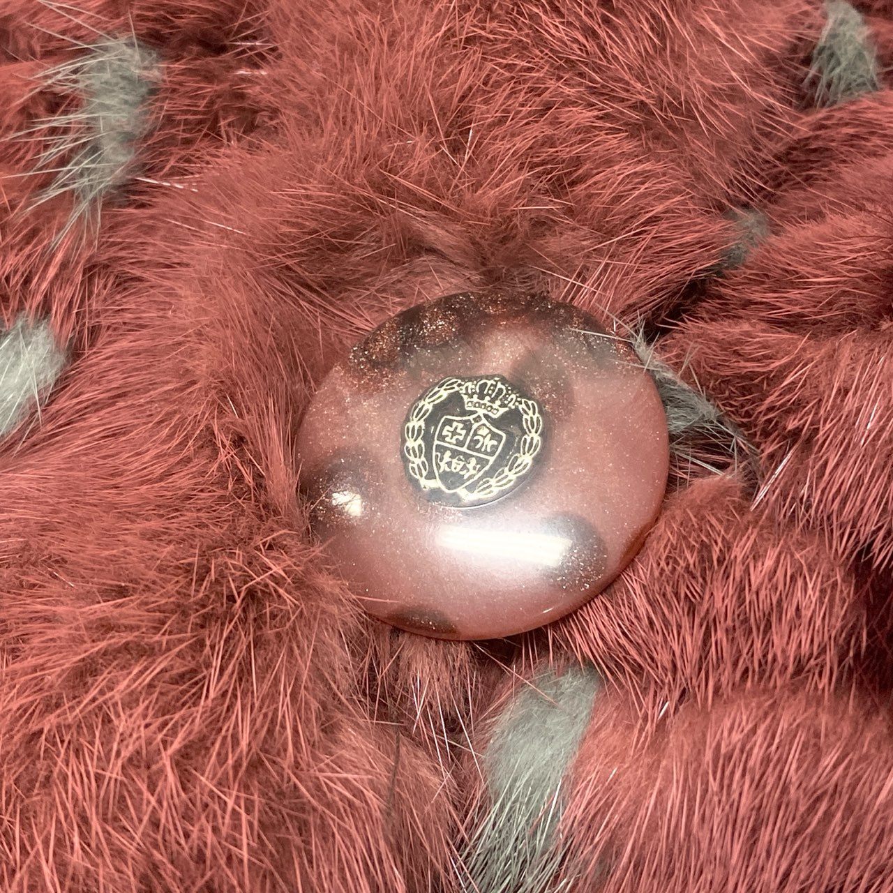 34a16 染めミンク ミックスファー リバーシブルコート サイズF ピンク 本毛皮 Dyed Mink Fur Coatt18r