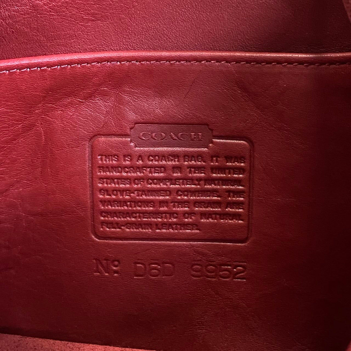 j19 Coach オールドコーチ ヴィンテージ 巾着型 ショルダーバッグ Vintage Drawstring Shoulder Bag Red 9952 レッド レザーt18r