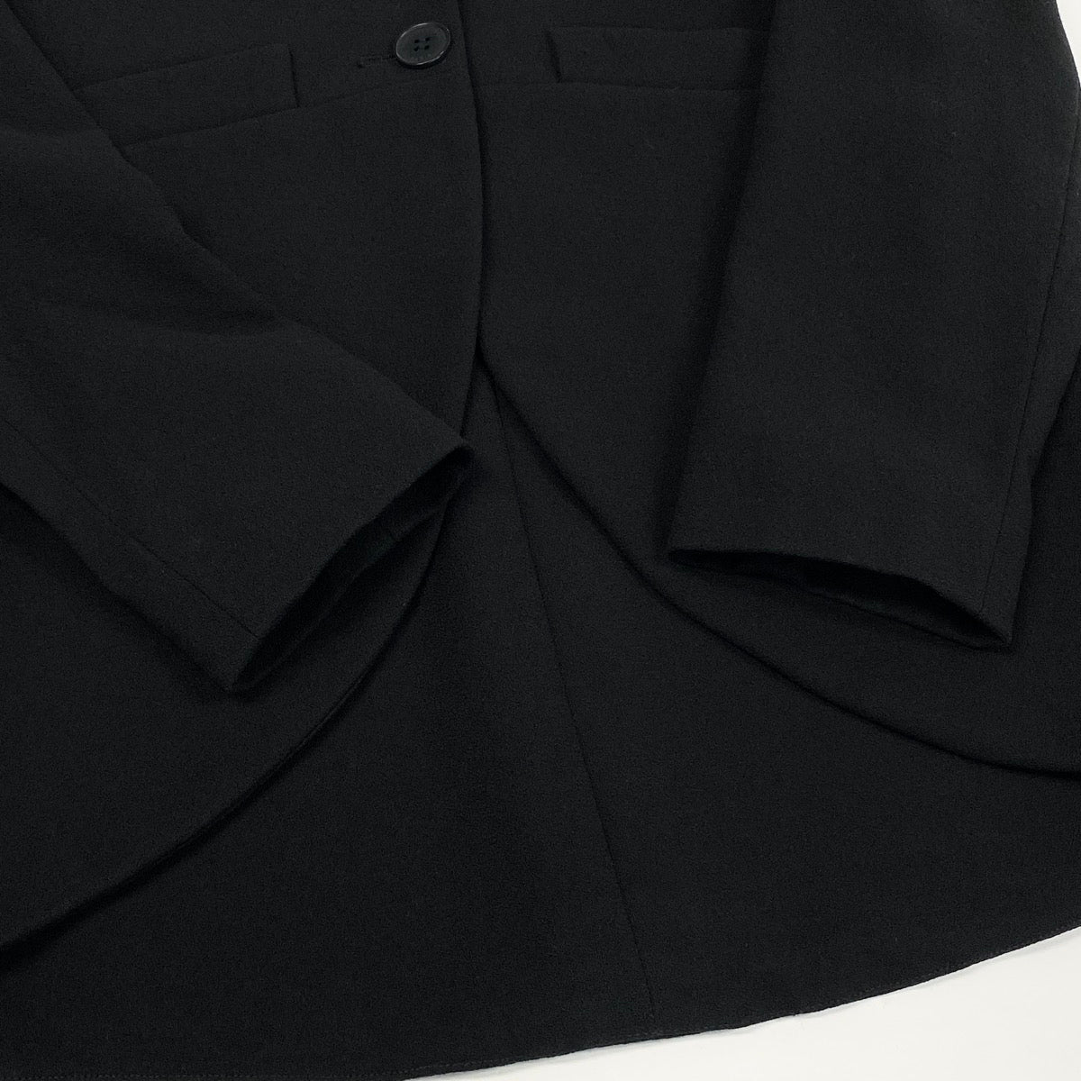 52f10 Christian Dior BOUTIQUE クリスチャンディオール ブティック 2008年 ガリアーノ期 セットアップ スカートスーツ フォーマル テーラードジャケット サイズ42 ブラック ウール シルク レディース 女性服u02t